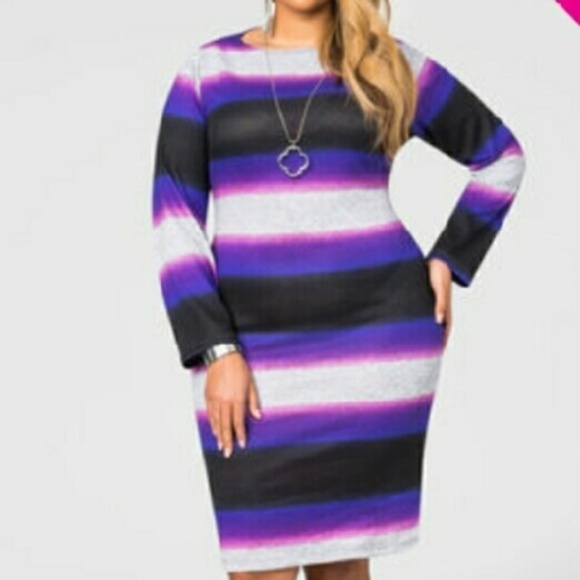Hacci  Striped Sweater Dress - Picture 1 of 4